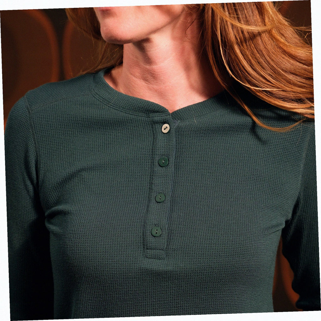 Global Waffle Henley - Womens
