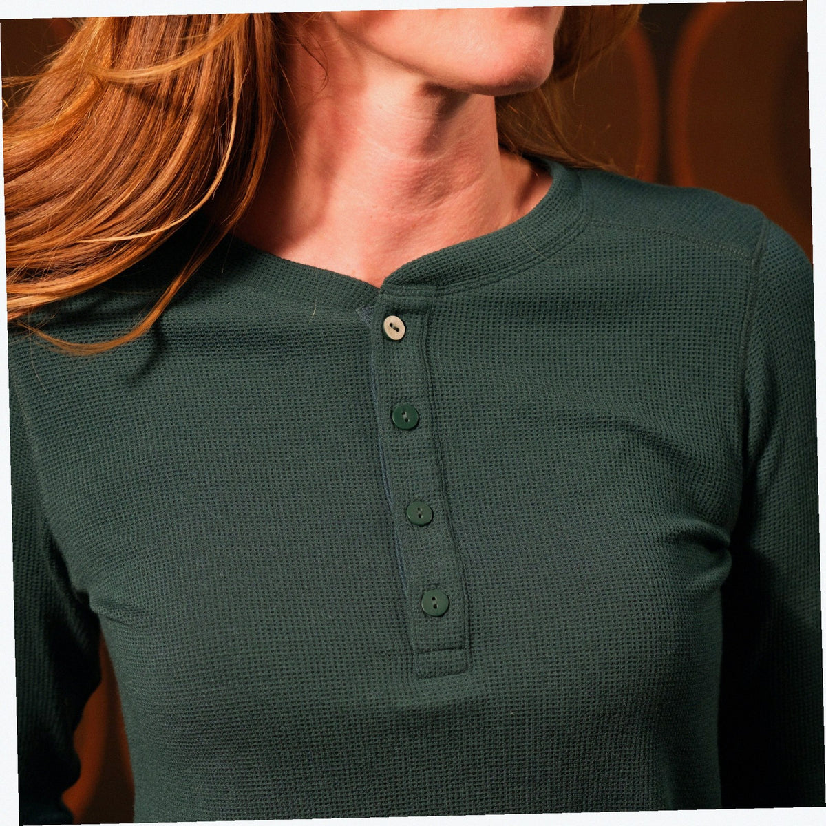 Global Waffle Henley - Womens