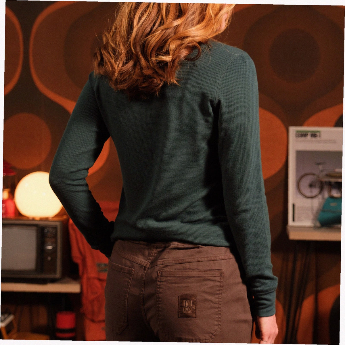 Global Waffle Henley - Womens