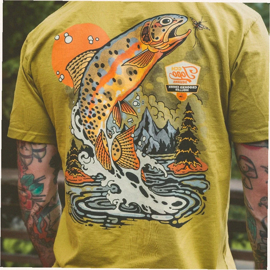 Topo Designs x CCH x Pine Printshop Golden Trout Tee